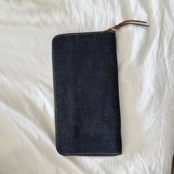 Ralph Lauren Double RL Striped Denim Pouch - Picture 2 of 5
